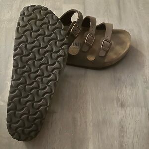 Birkenstock Tan Triple Strap Sandals